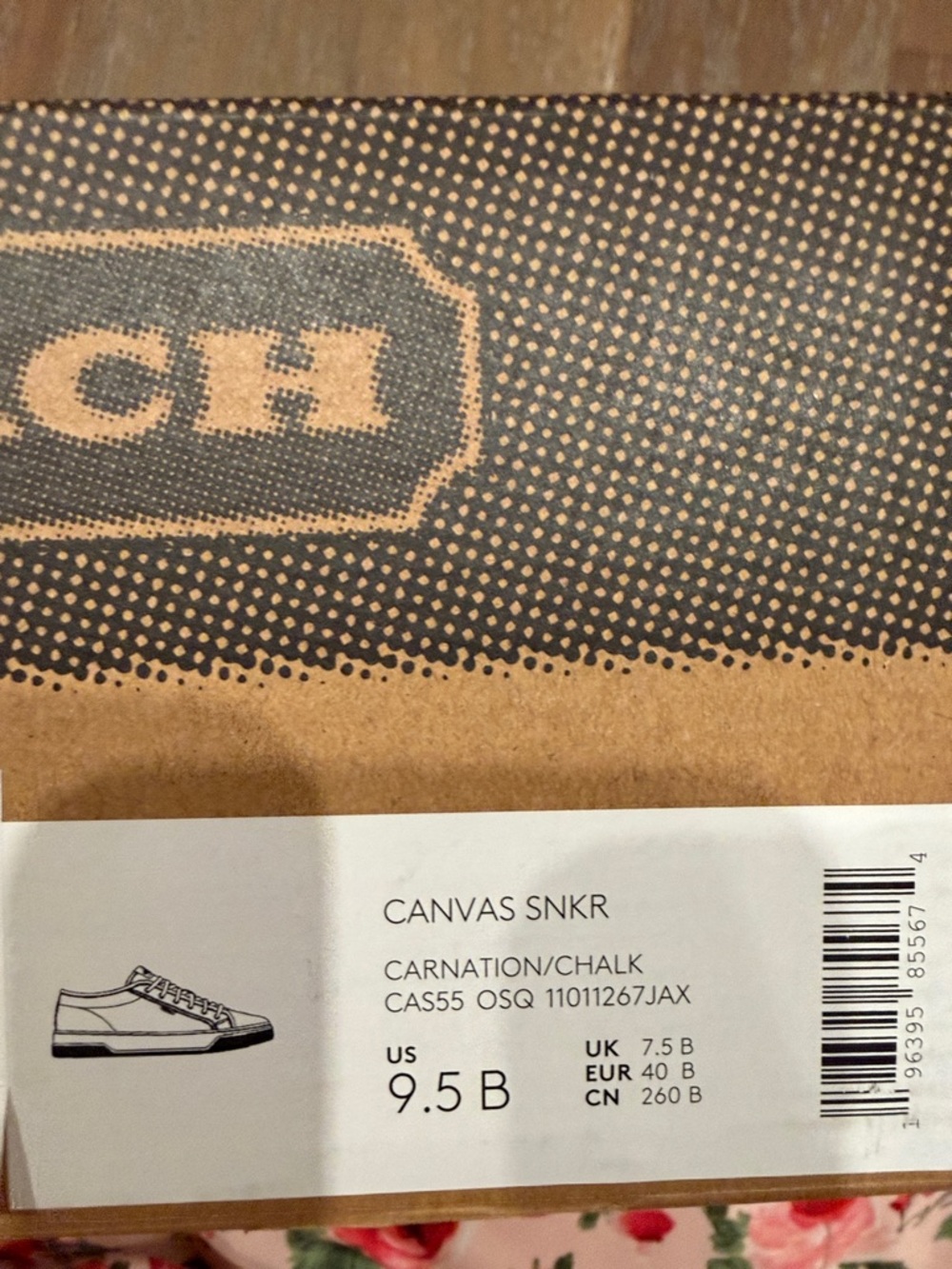 Coach Women's Pink Canvas Signature Sneakers - Picture 8 of 8